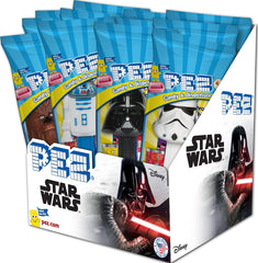 PEZ paquete frontal con personajes Star Wars mostrando diversidad y emoción