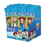 PEZ pack frontal mostrando doce dispensadores Toy Story 5, ideal para fiestas