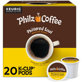 Philz Coffee empaque frontal mostrando sabor Philtered Soul y beneficio conveniencia