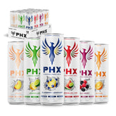PHX lata frente mostrando variedad y refresco inmediato