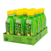 Pickle Juice paquete de 12 frentes mostrando conveniencia y disponibilidad