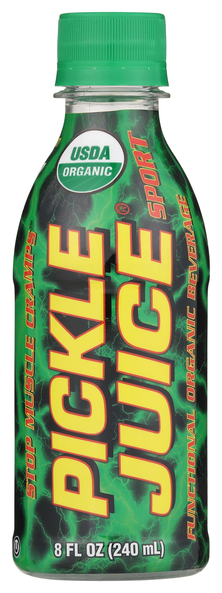 Pickle Juice pack de 12 frontal mostrando latas alineadas y marca visible