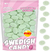 Pickmix Candy Sweden BUBS bolsa frontal mostrando 1 lb y sabor Fruity Pear, ideal para compartir