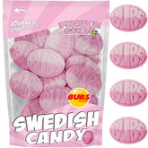 Pickmix Candy Sweden bolsa Bubs ovals al frente mostrando diseño y peso, facilita elección visual