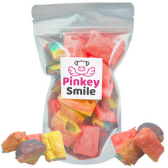Pinkey Smile bolsa frontal mostrando colores y tamaño práctico