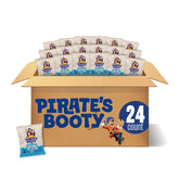 Pirate's Booty frente del empaque mostrando bolsitas individuales y conveniencia