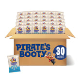 Pirate's Booty empaque frontal mostrando 30 bolsas y facilidad de llevar
