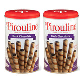Pirouline lata frontal mostrando el diseño y la presentación cremosa