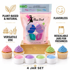 Pixie Dust primer plano de polvo rosa vegetal, fácil de disolver y sin sabor