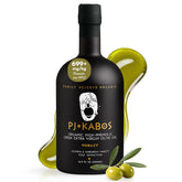 PJ KABOS botella frontal orgánico mostrando diseño y pureza