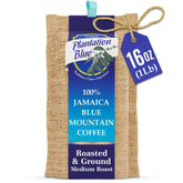 Plantation Blue frente del empaque mostrando la bolsa y sello, conserva frescura