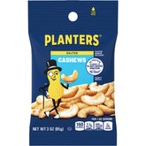 PLANTERS bolsa frontal mostrando anacardos enteros, portátil y práctico