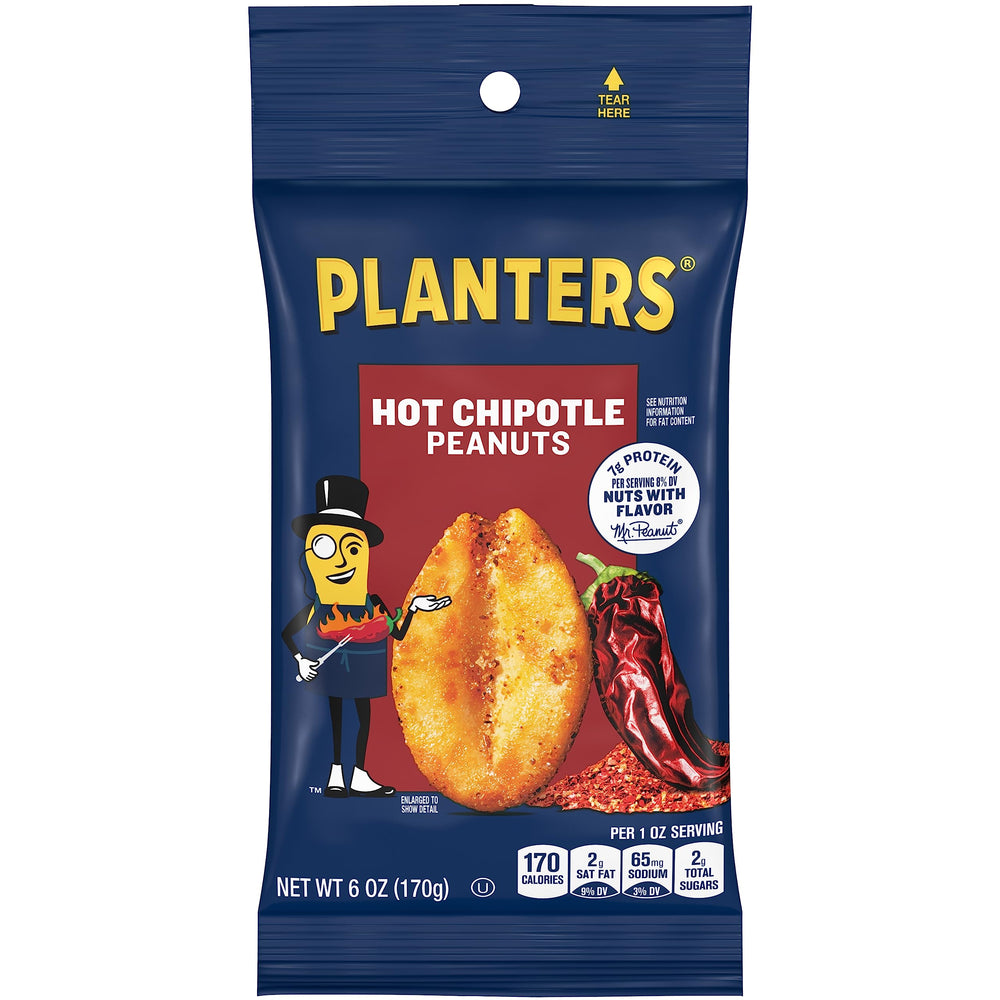 PLANTERS empaque frontal con diseño y tamaño visible, ideal para identificar producto