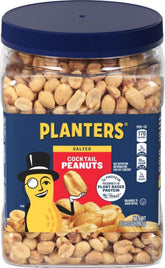 PLANTERS frasco frontal mostrando el tamaño y la marca, ideal para almacenamiento