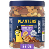 PLANTERS vista frontal del bote de 27 oz mostrando mezcla y marca, ideal para despensa
