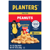 PLANTERS paquete frontal mostrando medida 1 oz y beneficios prácticos