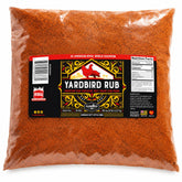 Plowboys Yardbird Rub paquete frontal mostrando marca y tamaño 5 lb, ideal para parrillas