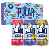 Polar pack frontal con 18 latas mostrando variedad y conveniencia