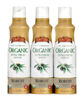 Pompeian envase frontal pack de tres brinda sabor orgánico y control de porciones