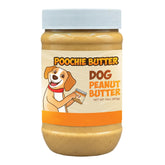 Poochie Butter frasco frontal mostrando 16 oz y uso seguro