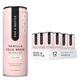 Pop & Bottle lata frontal sabor vainilla, práctico para llevar