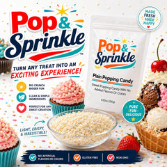Pop & Sprinkle primer plano de cristales para ver textura efervescente