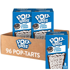 Pop-Tarts frente del empaque mostrando 12 cajas y beneficio de stock