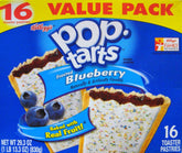 Pop-Tarts frente del paquete mostrando diseño y cantidad, ideal para identificar compra