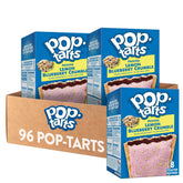 Pop-Tarts frontal paquete Frosted Lemon Blueberry Crumble mostrando caja y diseño de marca como desayuno práctico