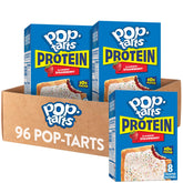 Pop-Tarts caja frontal muestra 12 cajas y beneficios de proteína