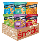 PopCorners caja frontal mostrando las 20 bolsas y beneficios de variedad