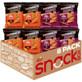 PopCorners pack frontal mostrando las ocho bolsas y conveniencia