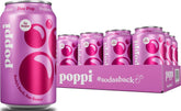 Poppi Doc Pop paquete frontal mostrando 12 latas y conveniencia