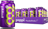 poppi lata uva vista frontal con diseño atractivo y refresco listo para beber