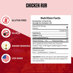 Pork Barrel BBQ All-American Rub frasco con mezcla equilibrada y aroma