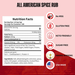 Pork Barrel BBQ Steak Rub frasco abierto con especias y resultado sabroso