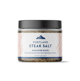 Portland Salt Co envase frontal mostrando la mezcla Steak Salt, ideal para asados