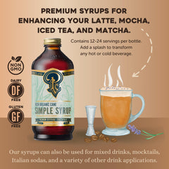 Portland Syrups close-up de textura viscosa que garantiza mezcla fácil