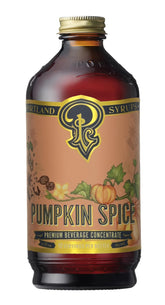 Portland Syrups botella frente mostrando diseño y tamaño práctico