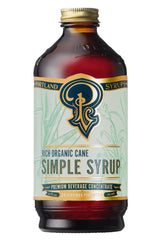 Portland Syrups botella frontal que muestra diseño y tamaño práctico