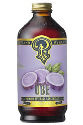 Portland Syrups botella frontal 12 oz mostrando color ube y uso fácil