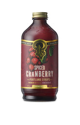 Portland Syrups vista frontal de la botella 12 oz mostrando etiqueta y color