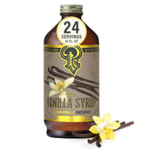 Portland Syrups imagen frontal de botella mostrando diseño y tamaño