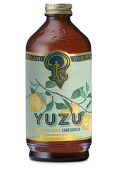 P Portland Syrups botella frontal mostrando el concentrado yuzu y ahorro de espacio