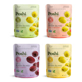 Poshi vista frontal del pack individual mostrando tamaño práctico y marca