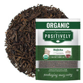 Organic Positively Tea frente del empaque mostrando 16 oz y certificaciones