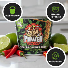 Power Noods detalle de textura de fideos que promete buena absorción del caldo