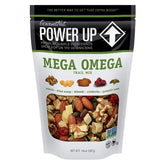 Power Up: frente del empaque del Mega Omega, resellable y práctico