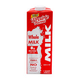 Prairie Farms envase frontal mostrando marca y tipo de leche, práctico almacenamiento