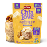Prana Chialove frente del empaque mostrando sabor Banana Bread y practicidad